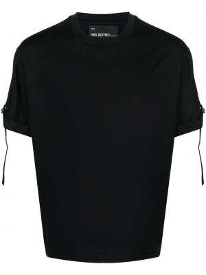 Bavlnené tričko s prackou Neil Barrett čierna