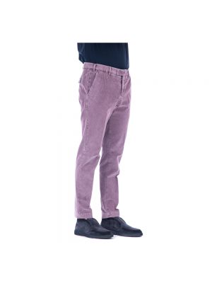 Welurowe proste spodnie Pt Torino fioletowe