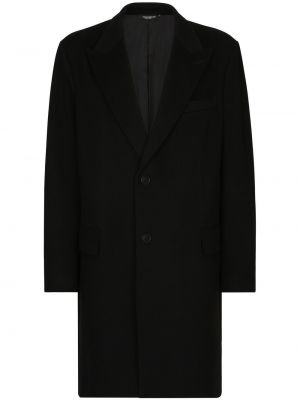 Вълнено палто Dolce & Gabbana черно