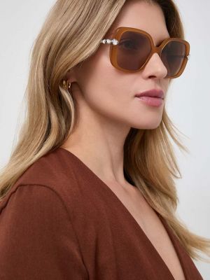 Okulary przeciwsłoneczne Swarovski beżowe