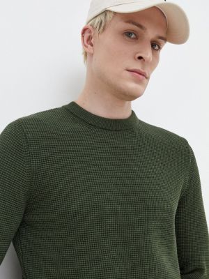 Хлопковый свитер Superdry зеленый