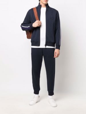 Sweter w paski Giorgio Armani niebieski