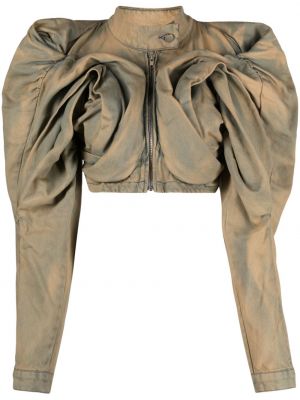 Drapovaný džínsová bunda Masha Popova béžová