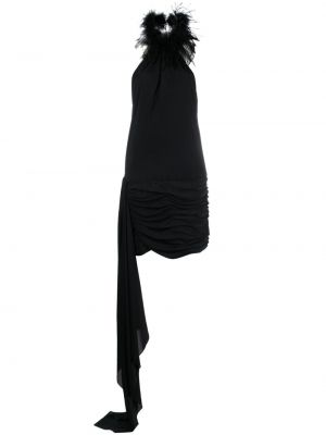 Копринена коктейлна рокля Nuè черно