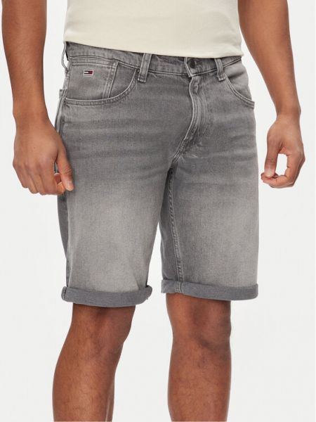 Slim fit džínové šortky Tommy Jeans šedé