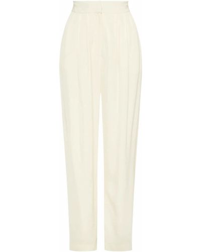 Spodnie z wysoką talią plisowane St.agni białe