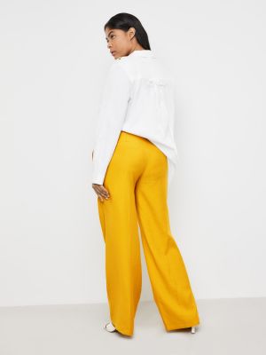 Pantalon plissé Samoon jaune