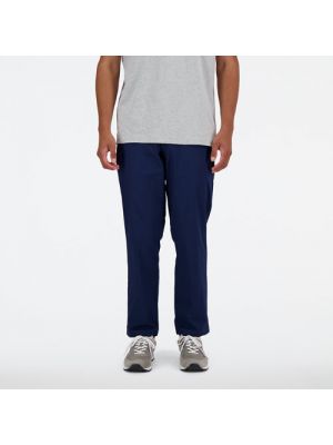 Pantalon droit en coton New Balance bleu