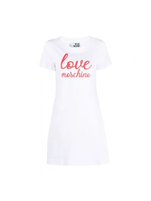 Minikleid mit print Love Moschino weiß