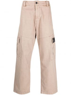 Spodnie cargo Calvin Klein Jeans beżowe