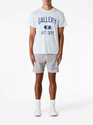 Shorts de sport en coton à imprimé Gallery Dept. gris