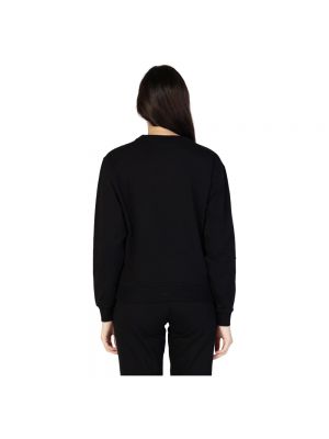 Sweter z nadrukiem z długim rękawem Moschino czarny