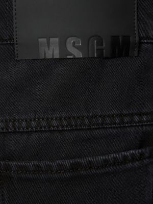Jeansy bawełniane Msgm czarne