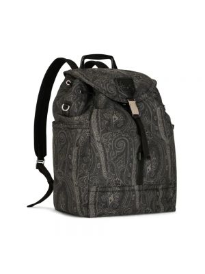 Plecak z wzorem paisley żakardowy Etro czarny