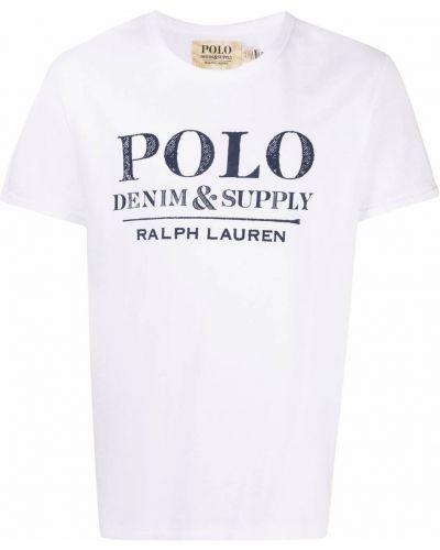 Поло тениска с принт Polo Ralph Lauren бяло