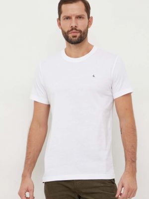 Тениска с дълъг ръкав Calvin Klein Jeans бяло