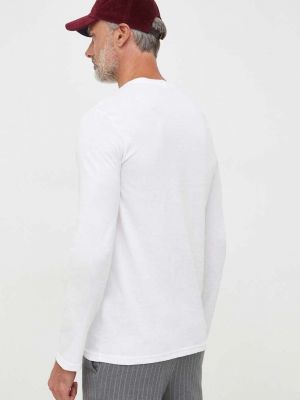Tricou cu mânecă lungă cu croială lejeră din bumbac United Colors Of Benetton alb