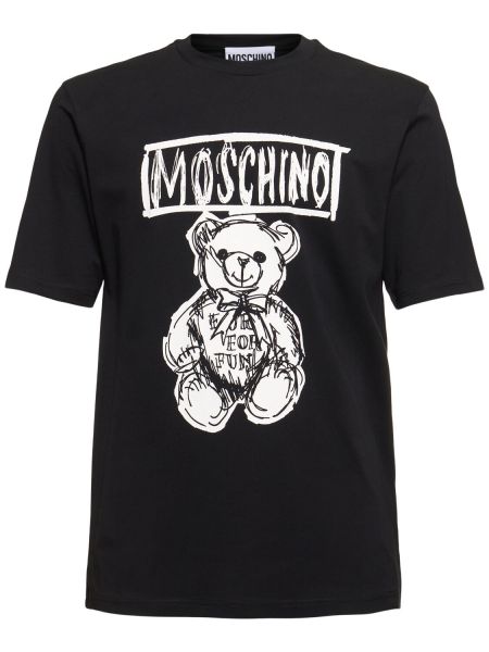 Kısa kısa kol tişört Moschino siyah