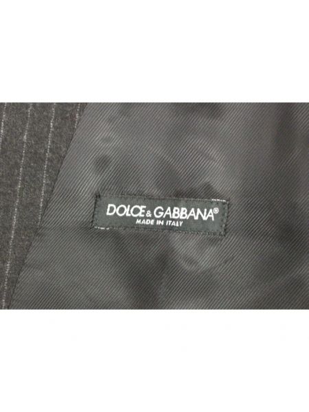 Chaleco de traje de lana a rayas Dolce & Gabbana