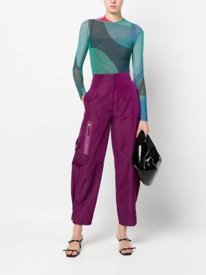 Pantalon cargo slim avec poches Blanca Vita violet