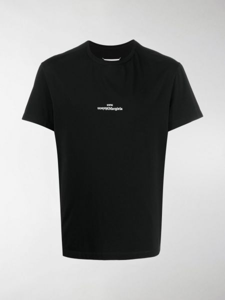 Camiseta con bordado Maison Margiela negro