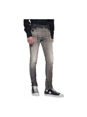 Jeans skinny slim tie dye John Richmond gris