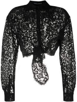 Camisa de encaje Dolce & Gabbana negro