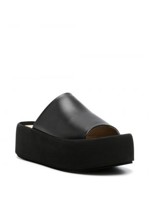Leder sandale Paloma Barcelo schwarz