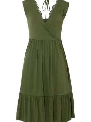 Кружевное платье из джерси Bodyflirt зеленое