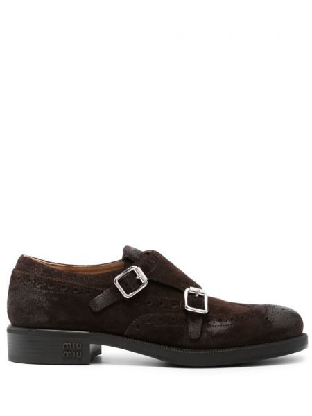 Læder brogues Miu Miu brun