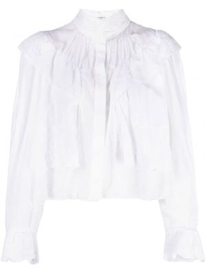 Floral brodert bluse Isabel Marant étoile hvit