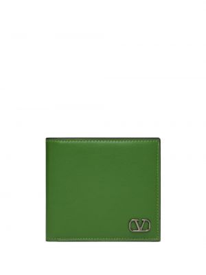 Nahast rahakott Valentino Garavani roheline