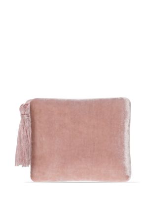 Žametna pisemska torbica iz rebrastega žameta Sophie Bille Brahe roza