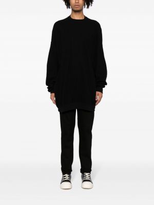 Sweatshirt aus baumwoll mit rundem ausschnitt Rick Owens schwarz