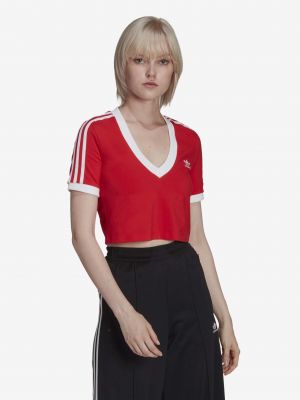 Crop top Adidas rdeča
