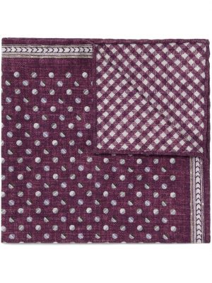 Cravată de mătase cu imprimeu geometric cu buzunare Brunello Cucinelli