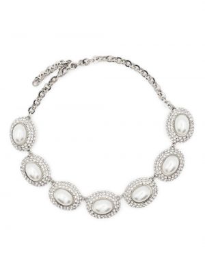 Náhrdelník s perlami Alessandra Rich stříbrný