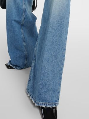 Straight fit džíny s vysokým pasem Frame modré