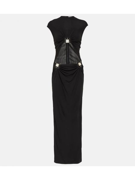 Μάξι φόρεμα από ζέρσεϋ Christopher Esber μαύρο