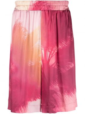 Pantaloni scurți cu imagine cu croială lejeră Laneus roz