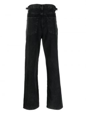 High waist straight jeans ausgestellt Haikure schwarz