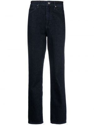 Džínsy s rovným strihom s vysokým pásom Calvin Klein modrá