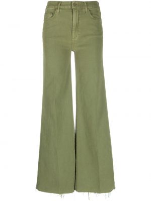 Zvonové džíny Mother zelené