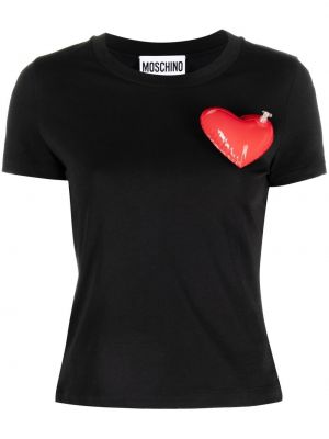 Тениска със сърца Moschino