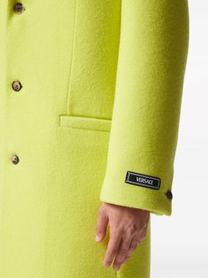 Vlněný kabát Versace žlutý