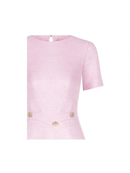 Mini vestido de tweed Rinascimento rosa