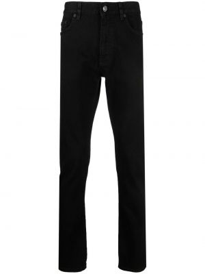 Bavlnené džínsy s rovným strihom Zegna čierna