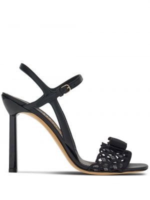 Sandále s mašľou Ferragamo čierna