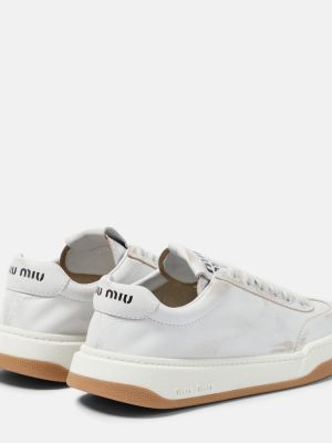 Sneakers σουέντ Miu Miu λευκό