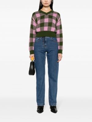 Sweter w kratkę Moschino Jeans